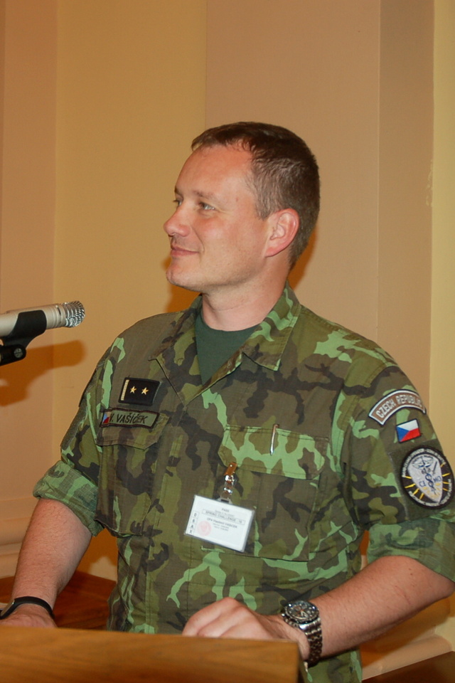 Czech LTC Vlastimil Vasicek contributing to the evaluation of the reconnaissance reports
