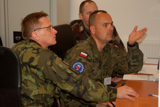 Members of the V4 EU BG OHQ Planning Department